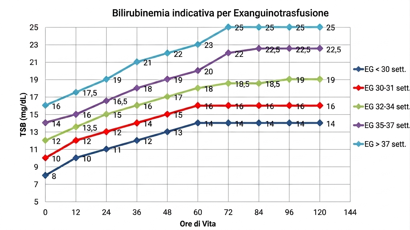 Soglie exanguinotrasfusione per classe EG